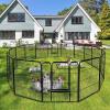 Giantex 40″ 16/8 Panel Pet Playpen with Door, Foldable Dog Exercise Pen, Portable Free-Standing Cat Fence, for Outdoor & Outdoor, Metal Dog Puppy Cat Exercise Fence Barrier Kennel (8 Panels, 40”)(16 Panels)