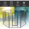 Giantex 40 inch Dog Fence with Door, 16/8 Panels Dog Playpen for Outside Large Dogs, Portable Pet Playpen Fencing Enclosures, Heavy Duty Metal Camping Fences for The Yard (16 Panels, 40 inch)(16 Panels)