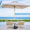 Giantex 40 lbs Patio Umbrella Base, 21.5″ Round Market Umbrella Stand for 1.5”-1.9” Umbrella Poles, Heavy Duty Resin Base with Metal Support Holder for Deck Garden Poolside (40 lbs)(31.0 Pounds)
