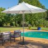 Giantex 40 lbs Patio Umbrella Base, 21.5″ Round Market Umbrella Stand for 1.5”-1.9” Umbrella Poles, Heavy Duty Resin Base with Metal Support Holder for Deck Garden Poolside (40 lbs)(40.0 Pounds)