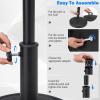 Giantex 40 lbs Patio Umbrella Base, 21.5″ Round Market Umbrella Stand for 1.5”-1.9” Umbrella Poles, Heavy Duty Resin Base with Metal Support Holder for Deck Garden Poolside (40 lbs)(31.0 Pounds)