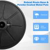 Giantex 40 lbs Patio Umbrella Base, 21.5″ Round Market Umbrella Stand for 1.5”-1.9” Umbrella Poles, Heavy Duty Resin Base with Metal Support Holder for Deck Garden Poolside (40 lbs)(31.0 Pounds)