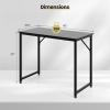 Giantex 40-Inch White Computer Desk, Home Office Desk with Heavy-Duty Metal Frame, Modern Simple Gaming Table PC Workstation, Versatile Small Desk for Bedroom, Small Spaces(Black)