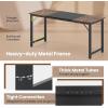 Giantex 40-Inch White Computer Desk, Home Office Desk with Heavy-Duty Metal Frame, Modern Simple Gaming Table PC Workstation, Versatile Small Desk for Bedroom, Small Spaces(Rustic Brown + Black)