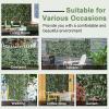 Giantex 4PCS Artificial Ivy Privacy Fence Screen, 118″ x 39.4″ Artificial Hedges Fence Faux Ivy Vine Greenery Wall, Outdoor Privacy Fence Covering for Yard Garden Patio Decoration, Dark Green)(Dark Green)