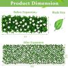 Giantex 4PCS Expandable Fence with Leaves, 6.5ft Privacy Screen Decorative Faux Ivy Fencing Panel for Balcony Patio Deck Backdrop, Outdoor Artificial Hedge Screen (4, Green Leaves & White Flowers)(Green leaves & White Flowers)