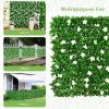 Giantex 4PCS Expandable Fence with Leaves, 6.5ft Privacy Screen Decorative Faux Ivy Fencing Panel for Balcony Patio Deck Backdrop, Outdoor Artificial Hedge Screen (4, Green Leaves & White Flowers)(Green leaves & White Flowers)