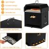 Giantex 4-in-1 Outdoor Pizza Oven Wood Fired, 2-Layer Pizza Maker Grill with Stone, Peel, Waterproof Cover, Cooking Grids, Detachable Grill Oven & Fire Pit for Outside Backyard BBQ