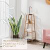 Giantex 4-tier Bamboo Plant Stand, 39” Ladder Shelf Corner Storage Shelving, Flower Pot Rack Display Shelf, Indoor Outdoor Flower Holder Planter for Living Room Patio Balcony (Brown)