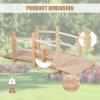 Giantex 5 FT Wooden Garden Bridge, Classic Wood Arc Footbridge with Railings, 400 lbs Capacity, Decorative Pond Bridge for Outdoor Garden Yard Backyard Creek Farm (Natural)(Natural)