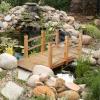 Giantex 5 FT Wooden Garden Bridge, Classic Wood Arc Footbridge with Railings, 400 lbs Capacity, Decorative Pond Bridge for Outdoor Garden Yard Backyard Creek Farm (Natural)(Natural)