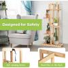 Giantex 5 Tier 6 Potted Plant Stand, Bamboo Plant Shelf for Multiple Flower Pots Holder, Indoor Outdoor Plant Display Rack Organizer Shelving Unit for Corner Patio Garden Balcony (5-Tier)