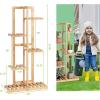 Giantex 5 Tier 6 Potted Plant Stand, Bamboo Plant Shelf for Multiple Flower Pots Holder, Indoor Outdoor Plant Display Rack Organizer Shelving Unit for Corner Patio Garden Balcony (5-Tier)