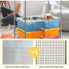 Giantex 6 Drawer Storage Cart, Office School Organizer Cart, Rolling Drawer Cart for Tools, Scrapbook, Paper or Bathroom, Storage Shelf (Blue,Orange & Red)