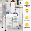Giantex 6 Drawer Storage Cart, Office School Organizer Cart, Rolling Drawer Cart for Tools, Scrapbook, Paper or Bathroom, Storage Shelf (White)