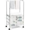 Giantex 6 Drawer Storage Cart, Office School Organizer Cart, Rolling Drawer Cart for Tools, Scrapbook, Paper or Bathroom, Storage Shelf (White)