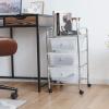 Giantex 6 Storage Drawer Cart Rolling Organizer Cart for Tools Scrapbook Paper Home Office School Multipurpose Mobile Utility Cart (Beige & Yellow)(Clear White)