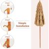 Giantex 6.5Ft Thatched Tiki Umbrella, Hawaiian Style Patio Grass Umbrella with 8 Ribs & Tilt Adjustment, Outdoor Portable Beach Sunshade for Yard, Garden & Poolside