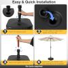 Giantex 72 lbs Fillable Umbrella Base, Heavy Duty HDPE Umbrella Stand, Fits 1.5″ Umbrella Poles, Water Sand Filled Weighted Market Table Umbrella Holder for Yard Garden Patio Poolside (16.5 inch)