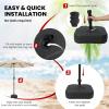 Giantex 75 lbs Fillable Umbrella Base, Water Sand Filled Umbrella Stand with Built-in Handle for 1.5″ Poles, Heavy Duty HDPE Weighted Market Table Umbrella Holder for Yard Garden Patio (18 inch)