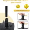 Giantex 75lbs Fillable Umbrella Base, 20 inch Water and Sand Filled Umbrella Stand, Fit 1.5″-1.9″ Umbrella Pole, HDPE Weighted Market Table Umbrella Holder for Outdoor Deck Garden Poolside(75.0 Pounds)