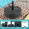 Giantex 75lbs Fillable Umbrella Base, 20 inch Water and Sand Filled Umbrella Stand, Fit 1.5″-1.9″ Umbrella Pole, HDPE Weighted Market Table Umbrella Holder for Outdoor Deck Garden Poolside(88.0 Pounds)