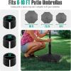 Giantex 75lbs Fillable Umbrella Base, 20 inch Water and Sand Filled Umbrella Stand, Fit 1.5″-1.9″ Umbrella Pole, HDPE Weighted Market Table Umbrella Holder for Outdoor Deck Garden Poolside(44.0 Pounds)