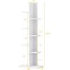 Giantex 7-Tier Bookshelf, Multipurpose Storage Shelf Space-Saving Bookcase Wood Display Shelf Stand for Books Photos Artwork, Pot Plant, Storage Holder Rack w/ 8 Open Well-Arranged Shelves, White(White)