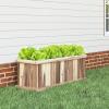 Giantex Acacia Wood Raised Garden Bed, Rectangular Planter Box w/Drainage Gaps, Floor Standing Window Mount for Flower Vegetable Herb Fruit, Outdoor Plant Container for Backyard, Lawn, 36″x12″x12″(Natural)