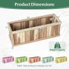Giantex Acacia Wood Raised Garden Bed, Rectangular Planter Box w/Drainage Gaps, Floor Standing Window Mount for Flower Vegetable Herb Fruit, Outdoor Plant Container for Backyard, Lawn, 36″x12″x12″(Natural)
