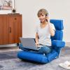 Giantex Adjustable Folding Sofa Chair – Lazy Floor Chair with Infinitely Adjustable Backrest, Extendable Armrest & Seat, Couch Recliner for Meditation, Reading, Gaming Floor Chairs for Adults (Gray)(Blue)