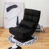 Giantex Adjustable Swivel Floor Chair – 5 Position Video Game Chair with Swivel Base, Steel Frame, Massage Lumbar Pillow, Foldable Lazy Sofa Lounger for Adults Teens, Meditating, No Assembly (Black)(Black)