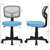 Giantex Armless Desk Chair, Low-Back Computer Chair Ergonomic Small Task Chair with Adjustable Height, Y-Shaped Support for Adults Teens Kids, 360° Swivel Office Chair (Blue)(Blue)