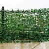 Giantex Artificial Faux Ivy Privacy Fence, 118″x59″ Artificial Hedge Faux Ivy Vine Leaf Greenery Wall Screen, Decorative Trellis Fence Covering for Outdoor Porch Garden Patio(95″x40″)