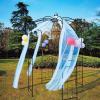 Giantex Birdcage Shape Gazebo – 9.4′ H x 6.8′ W Metal Arch Trellis for Climbing Plants Clematis Vines, French Style Pergola Pavilion Garden Arbor for Weddings Photoshoots Ceremony Party Outdoor Decor
