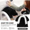 Giantex Calming Dog Bed – Fluffy Plush Pet Bed for Couch, Removable Washable Cover, Soft Neck Bolster, Dog Sofa Bed Furniture Protector Mats for Dogs Cats (Dark Gray, Large – 47” x 45” x 7”)