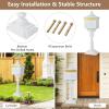 Giantex Cast Aluminum Mailbox with Post – Locking Residential Mailboxes for Outside with Keys, Baffle Door, Expansion Bolts, Address Panel, In-Ground Rust-Proof Large Security Postal Mailbox (Bronze)(White)