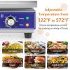 Giantex Commercial Griddle, 22″ Electric Griddle 2000W, Cast Iron Griddle, Stainless Steel Frame, 122℉-572℉ Adjustable Temperature Control, Removable Oil Storage Box, Restaurant Teppanyaki Grill