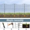 Giantex Decorative Garden Fence 5 Pack, 39”(H) x 14.5ft (L) Rustproof Metal Wire Border Outdoor Animal Barrier, No Dig Fencing Flower Bed Edging Fence for Yard Patio Landscape Decor