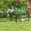 Giantex Decorative Garden Fence 8 Pack, 23.5”(H) x 15.3ft (L) Rustproof Metal Fencing Animal Barrier for Small Dogs Rabbits, Flower Bed Edging Fence Border for Outdoor Yard Patio Landscape Decor