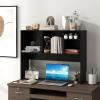 Giantex Desktop Bookshelf, Countertop Storage Hutch with 4 Shelves for Computer Desk, Dressing Tabletop Display Rack, Multipurpose Desk Hutch Storage Organizer for Home Office Dorm (Black)(Black)
