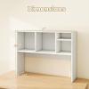 Giantex Desktop Bookshelf, Countertop Storage Hutch with 4 Shelves for Computer Desk, Dressing Tabletop Display Rack, Multipurpose Desk Hutch Storage Organizer for Home Office Dorm (Black)(White)