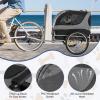 Giantex Dog Bike Trailer Pet Stroller, Small Medium Dog Bicycle Trailer Carrier Wagon, 20″ Large Wheels, 3 Doors, 2 Windows, 8 Reflectors, Folding Metal Frame, Supports up to 88 lbs(Gray)