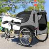 Giantex Dog Bike Trailer Pet Stroller, Small Medium Dog Bicycle Trailer Carrier Wagon, 20″ Large Wheels, 3 Doors, 2 Windows, 8 Reflectors, Folding Metal Frame, Supports up to 88 lbs(Gray)