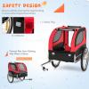 Giantex Dog Bike Trailer Pet Stroller, Small Medium Dog Bicycle Trailer Carrier Wagon, 20″ Large Wheels, 3 Doors, 2 Windows, 8 Reflectors, Folding Metal Frame, Supports up to 88 lbs(Red)