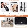 Giantex Double Pet Stroller with 2 Detachable Carrier Bags, Safety Belt, 4 Lockable Wheels, Folding Cat & Dog Stroller for Small Medium Pets, Cats Dogs Puppy Travel Strolling Cart (Beige)(Beige)