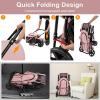 Giantex Double Pet Stroller with 2 Detachable Carrier Bags, Safety Belt, 4 Lockable Wheels, Folding Cat & Dog Stroller for Small Medium Pets, Cats Dogs Puppy Travel Strolling Cart (Beige)(Pink)