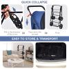 Giantex Double Pet Stroller with 2 Detachable Carrier Bags, Safety Belt, 4 Lockable Wheels, Folding Cat & Dog Stroller for Small Medium Pets, Cats Dogs Puppy Travel Strolling Cart (Beige)(Navy)