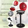 Giantex Electric Grill Indoor Outdoor, 1600W Portable Barbecue Grill with Removable Non-Stick Grilling Rack, Adjustable Temperature, Oil Drip Tray, for Picnic Camping Backyard Cooking (Red)(Red)