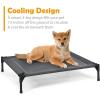 Giantex Elevated Dog Bed with Canopy, Portable Indoor Outdoor Pet Cot for Camping Beach Lawn, Keep Dogs Cats Cool in Summer, Breathable Fabric Steel Frame, Easy Assembly (XL (41.5” x 34.5” x 35”))(L (35.5” x 32” x 32”))